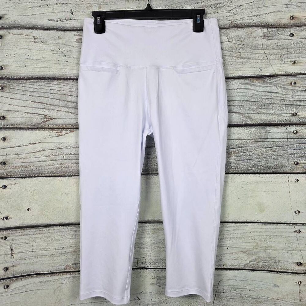 The Gym People Womens White High Rise Leggings NWT Large